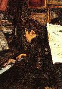 Henri de toulouse-lautrec Mlle Dihau au piano USA oil painting artist